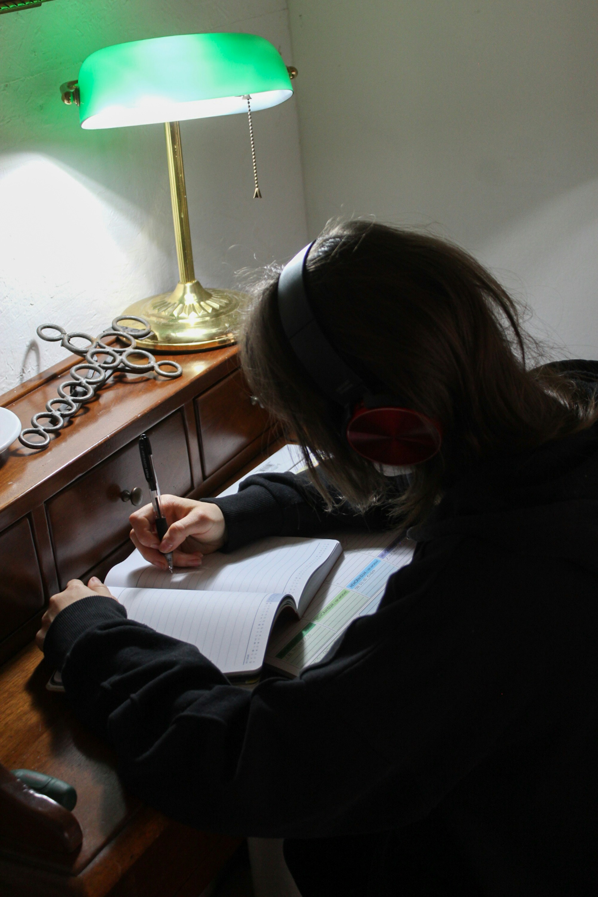 Student studying with practice exams